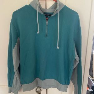 Turquoise Two-Toned Quarter Zip